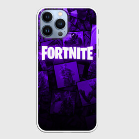 Чехол для iPhone 13 Pro Max с принтом FORTNITE в Новосибирске,  |  | Тематика изображения на принте: 2019 | armor | armour | cybersport | esport | fortnite | game | llama | logo | броня | игра | киберспорт | лама | симулятор строительства | строительство | фиолетовый | фирменные цвета | фортнайт