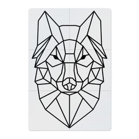 Магнитный плакат 2Х3 с принтом Полигональный волк в Новосибирске, Полимерный материал с магнитным слоем | 6 деталей размером 9*9 см | Тематика изображения на принте: wolf | волк | волчара | зверь | линии | полигон | полигональный волк | полигоны | тренд | хищник