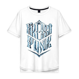 Мужская футболка хлопок Oversize с принтом Логотип Фростпанк в Новосибирске, 100% хлопок | свободный крой, круглый ворот, “спинка” длиннее передней части | frostpunk | фростпанк