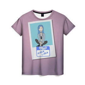 Женская футболка 3D с принтом Френдзона Мэйби в Новосибирске, 100% полиэфир ( синтетическое хлопкоподобное полотно) | прямой крой, круглый вырез горловины, длина до линии бедер | бойчик | группа | музыка | мультяшка | мэйби | песни | подростки | поп панк | френдзона