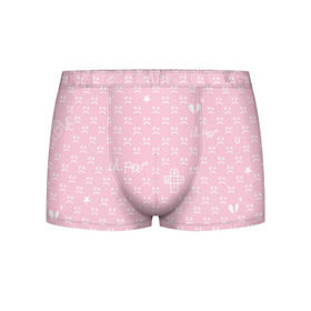 Мужские трусы 3D с принтом Lil Peep pink pattern в Новосибирске, 50% хлопок, 50% полиэстер | классическая посадка, на поясе мягкая тканевая резинка | Тематика изображения на принте: benz truck | girls | gustav ahr | heart | hip hop | lil | lil peep | look at the sky tonight | love | peep | rap | rose | лил | лилпип | паттерн | пип | рэп | хип хоп | эмо | эмо реп