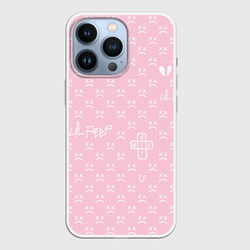 Чехол для iPhone 13 Pro с принтом Lil Peep pink pattern в Новосибирске,  |  | benz truck | girls | gustav ahr | heart | hip hop | lil | lil peep | look at the sky tonight | love | peep | rap | rose | лил | лилпип | паттерн | пип | рэп | хип хоп | эмо | эмо реп