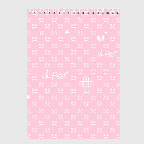 Скетчбук с принтом Lil Peep pink pattern в Новосибирске, 100% бумага
 | 48 листов, плотность листов — 100 г/м2, плотность картонной обложки — 250 г/м2. Листы скреплены сверху удобной пружинной спиралью | benz truck | girls | gustav ahr | heart | hip hop | lil | lil peep | look at the sky tonight | love | peep | rap | rose | лил | лилпип | паттерн | пип | рэп | хип хоп | эмо | эмо реп
