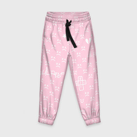Детские брюки 3D с принтом Lil Peep pink pattern в Новосибирске, 100% полиэстер | манжеты по низу, эластичный пояс регулируется шнурком, по бокам два кармана без застежек, внутренняя часть кармана из мелкой сетки | Тематика изображения на принте: benz truck | girls | gustav ahr | heart | hip hop | lil | lil peep | look at the sky tonight | love | peep | rap | rose | лил | лилпип | паттерн | пип | рэп | хип хоп | эмо | эмо реп