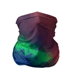 Бандана-труба 3D с принтом Градиент Треугольники в Новосибирске, 100% полиэстер, ткань с особыми свойствами — Activecool | плотность 150‒180 г/м2; хорошо тянется, но сохраняет форму | абстракт | геометрический | градиент | зеленый | краски. разноцветный | красный | мозаика | синий | тренд | тренды | треугольники