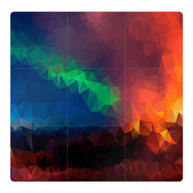 Магнитный плакат 3Х3 с принтом Градиент Треугольники в Новосибирске, Полимерный материал с магнитным слоем | 9 деталей размером 9*9 см | абстракт | геометрический | градиент | зеленый | краски. разноцветный | красный | мозаика | синий | тренд | тренды | треугольники