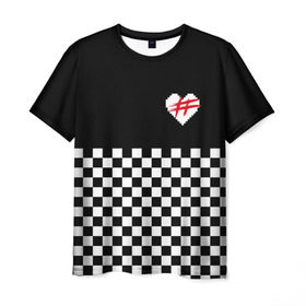 Мужская футболка 3D с принтом ФРЕНДЗОНА в Новосибирске, 100% полиэфир | прямой крой, круглый вырез горловины, длина до линии бедер | friend | zone | бойчик | бутылочка | бэйби | вечеринка | вписке | клетка | мэйби | панк | пижамная | поп | розовый | сердечко | сердце | ска | флирт | френдзона | хэш | школьная