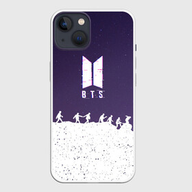 Чехол для iPhone 13 с принтом BTS STARS в Новосибирске,  |  | Тематика изображения на принте: bt21 | bts | bts army | bts star | bts stickers | j hope | jimin | jin | jungkook | k pop | rap monster | rapmon | space | suga | v | бтс | бтс звезды | корея | космос | стикеры bts