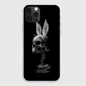 Чехол для iPhone 12 Pro Max с принтом Зая в Новосибирске, Силикон |  | бабочки | животные | зая | заяц | кости | кролик | череп | черно белый | черное и белое