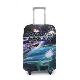 Чехол для чемодана 3D с принтом Need for Speed в Новосибирске, 86% полиэфир, 14% спандекс | двустороннее нанесение принта, прорези для ручек и колес | need for speed | nfs | авто | вип | гонки | жажда скорости | класс | машины | симулятор | чемпион