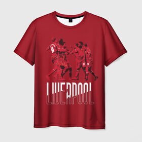 Мужская футболка 3D с принтом Liverpool в Новосибирске, 100% полиэфир | прямой крой, круглый вырез горловины, длина до линии бедер | firmino | lfc | liverpool | liverpool fc | mane | shaqiri | ливерпуль | фирмино | фк | футбол | футбольный клуб англии | шакири