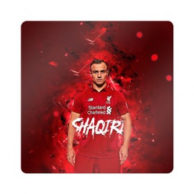 Магнит виниловый Квадрат с принтом Shaqiri Liverpool в Новосибирске, полимерный материал с магнитным слоем | размер 9*9 см, закругленные углы | 