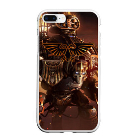 Чехол для iPhone 7Plus/8 Plus матовый с принтом Warhammer в Новосибирске, Силикон | Область печати: задняя сторона чехла, без боковых панелей | 40000 | 40k | fantasy | total | war | битва | вархаммер | войны | игра | молот | солдат | ультрамарины