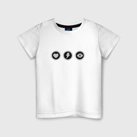 Детская футболка хлопок с принтом RDR2 в Новосибирске, 100% хлопок | круглый вырез горловины, полуприлегающий силуэт, длина до линии бедер | dead eye | red dead redemption 2 | slo mo | жизни | замедление | здоровье | мертвый глаз | показатели | рдр | рдр2 | энергия