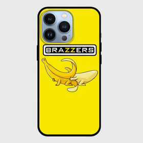 Чехол для iPhone 13 Pro с принтом Brazzers в Новосибирске,  |  | brazzers | банан | бразерс | логотип | надпись | прикол | юмор