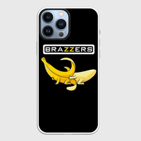 Чехол для iPhone 13 Pro Max с принтом Brazzers в Новосибирске,  |  | Тематика изображения на принте: brazzers | банан | бразерс | логотип | надпись | прикол | юмор