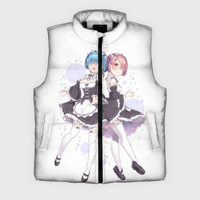 Мужской жилет утепленный 3D с принтом Re Zero в Новосибирске,  |  | ram | re zero | rem | rezero | рам | рем | с нуля