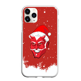 Чехол для iPhone 11 Pro матовый с принтом Сатана Санта в Новосибирске, Силикон |  | Тематика изображения на принте: 2019 |  снег | агрессивный санта | дед мороз | демон | дьявол | злой санта | злость | новогодний | новый год | новый год 2019 | опасность | санта | сантасатана | сатана | снежинки