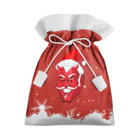 Подарочный 3D мешок с принтом Сатана Санта в Новосибирске, 100% полиэстер | Размер: 29*39 см | Тематика изображения на принте: 2019 |  снег | агрессивный санта | дед мороз | демон | дьявол | злой санта | злость | новогодний | новый год | новый год 2019 | опасность | санта | сантасатана | сатана | снежинки