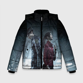 Зимняя куртка для мальчиков 3D с принтом Resident Evil 2 в Новосибирске, ткань верха — 100% полиэстер; подклад — 100% полиэстер, утеплитель — 100% полиэстер | длина ниже бедра, удлиненная спинка, воротник стойка и отстегивающийся капюшон. Есть боковые карманы с листочкой на кнопках, утяжки по низу изделия и внутренний карман на молнии. 

Предусмотрены светоотражающий принт на спинке, радужный светоотражающий элемент на пуллере молнии и на резинке для утяжки | 2 | biohazard | claire | evil | horror | raccoon | resident | survival | t virus | t вирус | выживание | зла | кеннеди | клэр | леон | обитель | раккун | редфилд | скотт | ужас