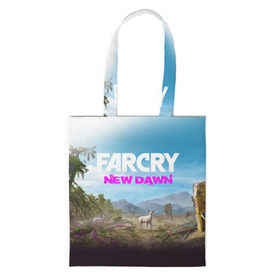 Сумка 3D повседневная с принтом FAR CRY NEW DAWN в Новосибирске, 100% полиэстер | Плотность: 200 г/м2; Размер: 34×35 см; Высота лямок: 30 см | action | far cry | far cry new dawn | game | gamer | montana | player | shooter | usa | врата эдема | знак | игра | культ | секта | символ | символика | шутер | эдем