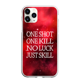 Чехол для iPhone 11 Pro матовый с принтом One Shot One Kill в Новосибирске, Силикон |  | Тематика изображения на принте: counter strike. one shot | cs go | csgo | game | one kill | ван шот | красный | лого | надпись | текст