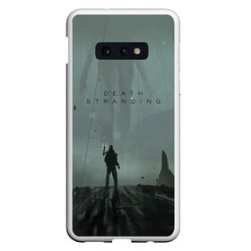 Чехол для Samsung S10E с принтом Death Stranding в Новосибирске, Силикон | Область печати: задняя сторона чехла, без боковых панелей | bridges | death stranding | game | hideo kojima | kojima productions | man | norman reedus | scar | sony interactive entertainment | suit | tie | игры | кодзима