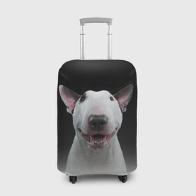 Чехол для чемодана 3D с принтом Oh snap! в Новосибирске, 86% полиэфир, 14% спандекс | двустороннее нанесение принта, прорези для ручек и колес | bull terrier | dog |   | бультерьер | собака