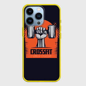 Чехол для iPhone 13 Pro с принтом Crossfit в Новосибирске,  |  | мода | мотивация | настроения | позитив | прикол | пятна | тренд | яркие