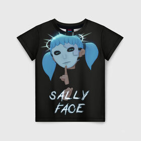 Детская футболка 3D с принтом Sally Face (6) в Новосибирске, 100% гипоаллергенный полиэфир | прямой крой, круглый вырез горловины, длина до линии бедер, чуть спущенное плечо, ткань немного тянется | face | fisher | larry johnson | mask | sally | sally face | sally fisher | демоны | духи | маска | призраки | салли | салли фейс | салли фишер | фейс