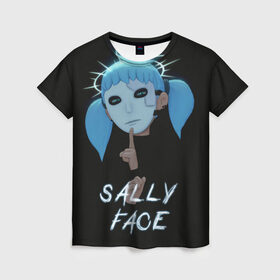 Женская футболка 3D с принтом Sally Face (6) в Новосибирске, 100% полиэфир ( синтетическое хлопкоподобное полотно) | прямой крой, круглый вырез горловины, длина до линии бедер | face | fisher | larry johnson | mask | sally | sally face | sally fisher | демоны | духи | маска | призраки | салли | салли фейс | салли фишер | фейс