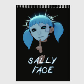 Скетчбук с принтом Sally Face (6) в Новосибирске, 100% бумага
 | 48 листов, плотность листов — 100 г/м2, плотность картонной обложки — 250 г/м2. Листы скреплены сверху удобной пружинной спиралью | face | fisher | larry johnson | mask | sally | sally face | sally fisher | демоны | духи | маска | призраки | салли | салли фейс | салли фишер | фейс