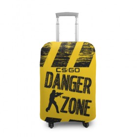 Чехол для чемодана 3D с принтом Counter-Strike: Danger Zone в Новосибирске, 86% полиэфир, 14% спандекс | двустороннее нанесение принта, прорези для ручек и колес | 
