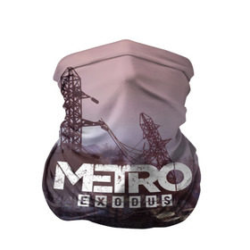 Бандана-труба 3D с принтом Metro Exodus в Новосибирске, 100% полиэстер, ткань с особыми свойствами — Activecool | плотность 150‒180 г/м2; хорошо тянется, но сохраняет форму | 2019 | 2033 | exodus | game | logo | metro | апокалипсис | вышки | игра | исход | лого | локация | метро | пейзаж | скриншот | сталкер