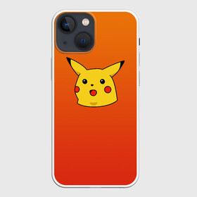 Чехол для iPhone 13 mini с принтом Покемон Пикачу удивлен в Новосибирске,  |  | meme | pika pika | pikachu | мем | открытый рот | пика пика | пикачу | покемон | поражен | удивление | шок