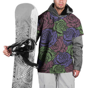 Накидка на куртку 3D с принтом Розы Лил Пипа в Новосибирске, 100% полиэстер |  | Тематика изображения на принте: gus ahr | lil | lil peep | peep | runaway | лилпип | реп | розы | рэп | узор | хип хоп | эмо