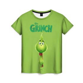 Женская футболка 3D с принтом The Grinch в Новосибирске, 100% полиэфир ( синтетическое хлопкоподобное полотно) | прямой крой, круглый вырез горловины, длина до линии бедер | grinch | гринч | новый год | рождество