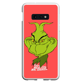 Чехол для Samsung S10E с принтом Mr Grinch в Новосибирске, Силикон | Область печати: задняя сторона чехла, без боковых панелей | Тематика изображения на принте: grinch | гринч | новый год | рождество