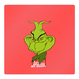 Магнитный плакат 3Х3 с принтом Mr. Grinch в Новосибирске, Полимерный материал с магнитным слоем | 9 деталей размером 9*9 см | Тематика изображения на принте: grinch | гринч | новый год | рождество