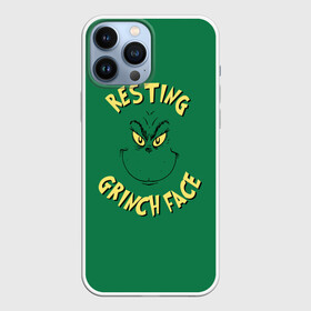 Чехол для iPhone 13 Pro Max с принтом Resting Grinch Face в Новосибирске,  |  | Тематика изображения на принте: grinch | гринч | новый год | рождество