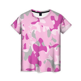 Женская футболка 3D с принтом Lil PEEP Cry baby в Новосибирске, 100% полиэфир ( синтетическое хлопкоподобное полотно) | прямой крой, круглый вырез горловины, длина до линии бедер | baby | cry | lil peep | lil peep cry baby | pink | камуфляж | розовый | розовый камуфляж
