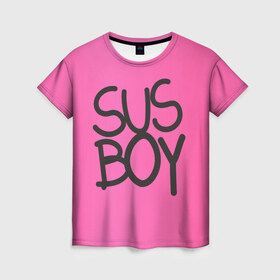 Женская футболка 3D с принтом Susboy в Новосибирске, 100% полиэфир ( синтетическое хлопкоподобное полотно) | прямой крой, круглый вырез горловины, длина до линии бедер | baby | cry | lil peep | lil peep cry baby | pink | susboy | камуфляж | лил | лилпип | пип | розовый | розовый камуфляж