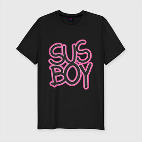 Мужская футболка премиум с принтом Susboy в Новосибирске, 92% хлопок, 8% лайкра | приталенный силуэт, круглый вырез ворота, длина до линии бедра, короткий рукав | baby | cry | lil peep | lil peep cry baby | pink | susboy | камуфляж | лил | лилпип | пип | розовый | розовый камуфляж