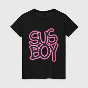 Женская футболка хлопок с принтом Susboy в Новосибирске, 100% хлопок | прямой крой, круглый вырез горловины, длина до линии бедер, слегка спущенное плечо | baby | cry | lil peep | lil peep cry baby | pink | susboy | камуфляж | лил | лилпип | пип | розовый | розовый камуфляж