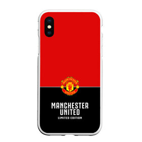 Чехол для iPhone XS Max матовый с принтом Manchester United в Новосибирске, Силикон | Область печати: задняя сторона чехла, без боковых панелей | манчестер | манчестер юнайтед | футбол