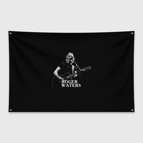 Флаг-баннер с принтом Roger Waters Pink Floyd в Новосибирске, 100% полиэстер | размер 67 х 109 см, плотность ткани — 95 г/м2; по краям флага есть четыре люверса для крепления | roger waters | джордж уотерс | композитор | певец | поэт