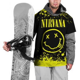 Накидка на куртку 3D с принтом Nirvana в Новосибирске, 100% полиэстер |  | Тематика изображения на принте: grunge | kurt cobain | nirvana | группы | курт кобейн | музыка | нирвана | рок | смайл | смайлик