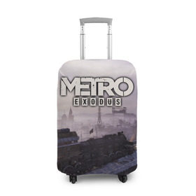 Чехол для чемодана 3D с принтом Metro Exodus в Новосибирске, 86% полиэфир, 14% спандекс | двустороннее нанесение принта, прорези для ручек и колес | exodus | horror | metro | survival | исход | метро | мутация | оружия | стелс | шутер | экшен