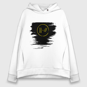 Женское худи Oversize хлопок с принтом TWENTY ONE PILOTS в Новосибирске, френч-терри — 70% хлопок, 30% полиэстер. Мягкий теплый начес внутри —100% хлопок | боковые карманы, эластичные манжеты и нижняя кромка, капюшон на магнитной кнопке | 21 pilots | twenty one pilots | twenty one pilots heathens | twenty ones pilots