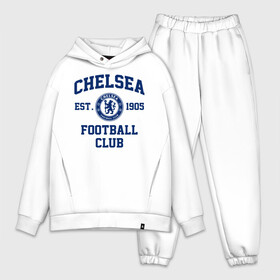 Мужской костюм хлопок OVERSIZE с принтом Челси в Новосибирске,  |  | blue is | chelsea | chelsea fc | ktbffh | the blues | апл | аристократы | клубная | лондон | пенсионеры | синие | фанатская | футбол | футбольная | футбольный клуб | футбольный клуб челси | челси